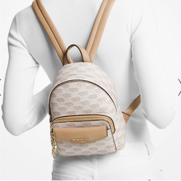 Michael Kors Maisie Extra-Small Logo 2-in-1 Backpack Camel Color - Picture 5 of 13